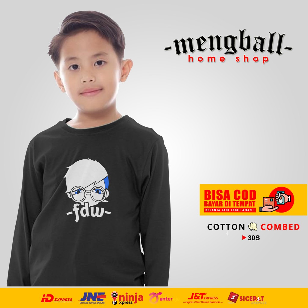 Kaos Anak FDW GAMING LENGAN PANJANG Baju Distro Anak