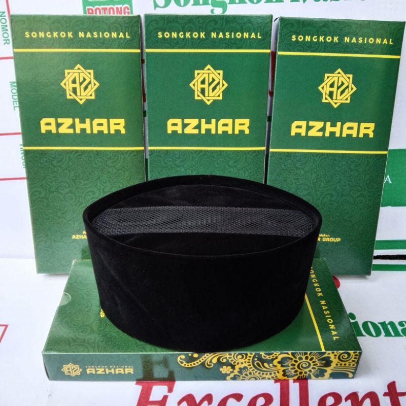 COD Peci Hitam AC Tengah  Tinggi 9cm Kopiah Hitam Polos AC Tengah Songkok Hitam Polos