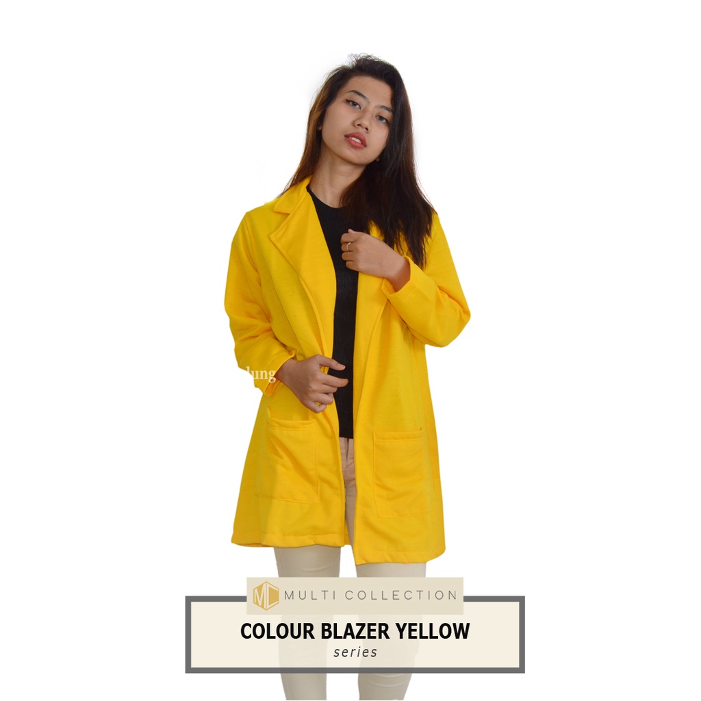 COLOUR BLAZER / Blazer Wanita / Jaket Blazer / Blazer Fleece / Blazer Casual Wanita