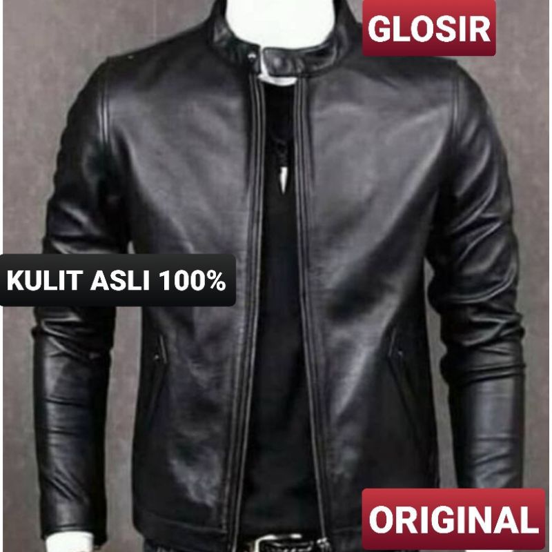 JAKET KULIT ASLI DOMBA/elegant jaket kulit pria anti api jaket polos kulit asli  NEW TREND