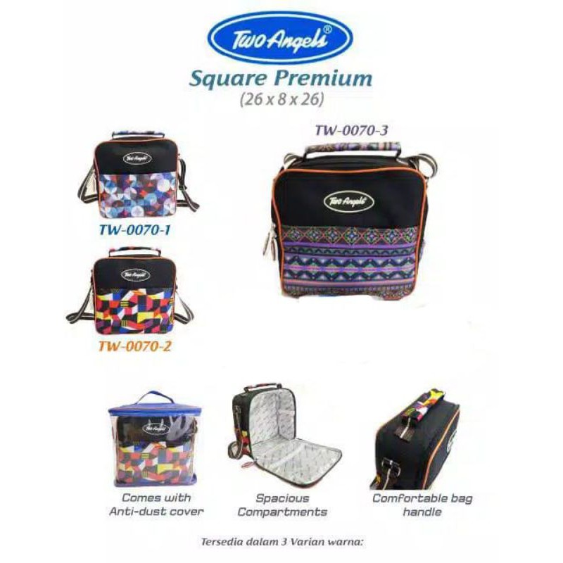 PROMO! TAS  ASI  SQUARE TWO ANGELS COOLER BAG SQUARE TWO ANGELS FREE 5 ICEGEL TWO ANGELS SY20234 s1.