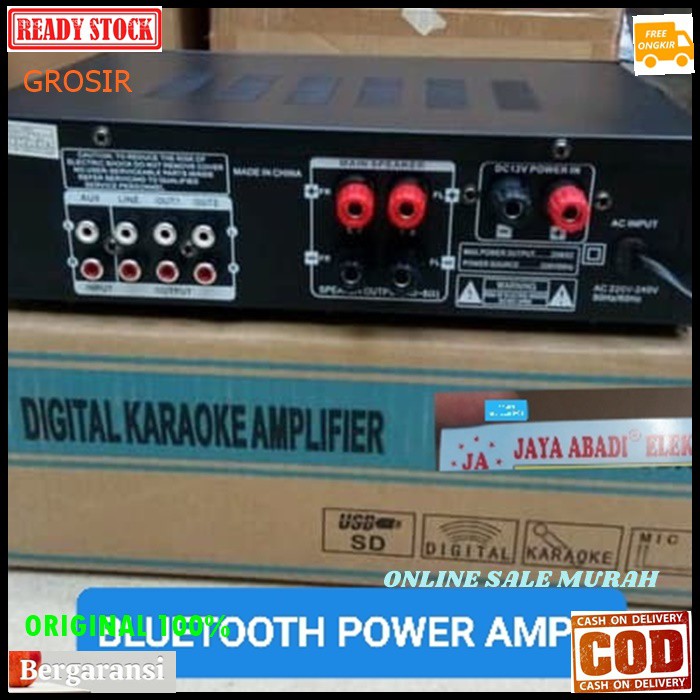 G114 Jack rodwell digital ampli power mixer karaoke ORIGINAL 100% amplifier mixing bluetooth bluetoot usb mp3 musik music audio sound system sistem suara vocal vokal ac dc accu aki bluetot player pro aux car mobil  AC DC BISA BUAT DI MOBIL ATAU RUMAHAN  B