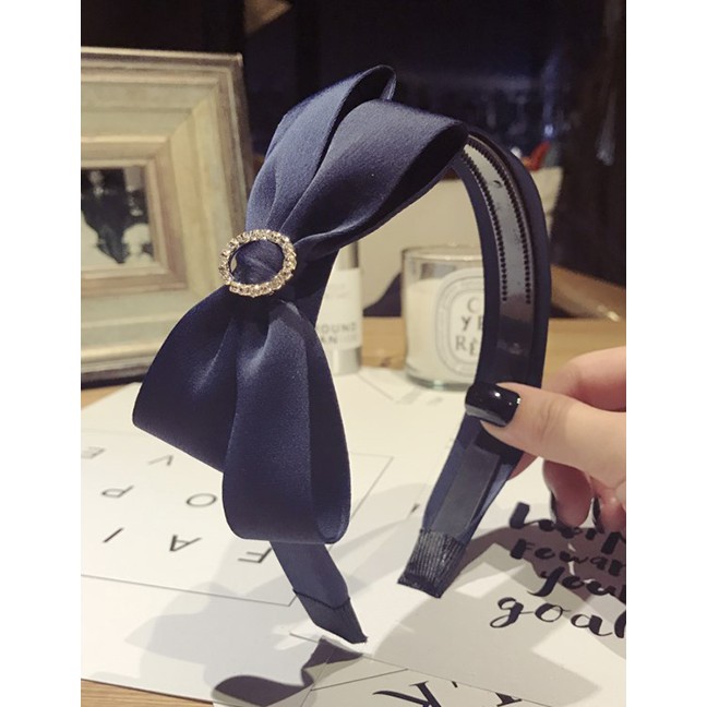 LRC Bando Elegant Bowknot Decorated Pure Color Hair Hoop F21507