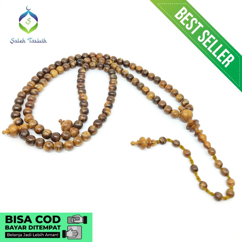 Tasbih Gaharu Size 8mm Motif Bulat_Tasbih Gaharu 99 Butir