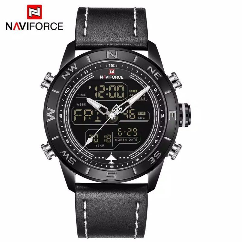 Jam Tangan Pria Naviforce NF9144M Original Strap Kulit Garansi 1 Tahun