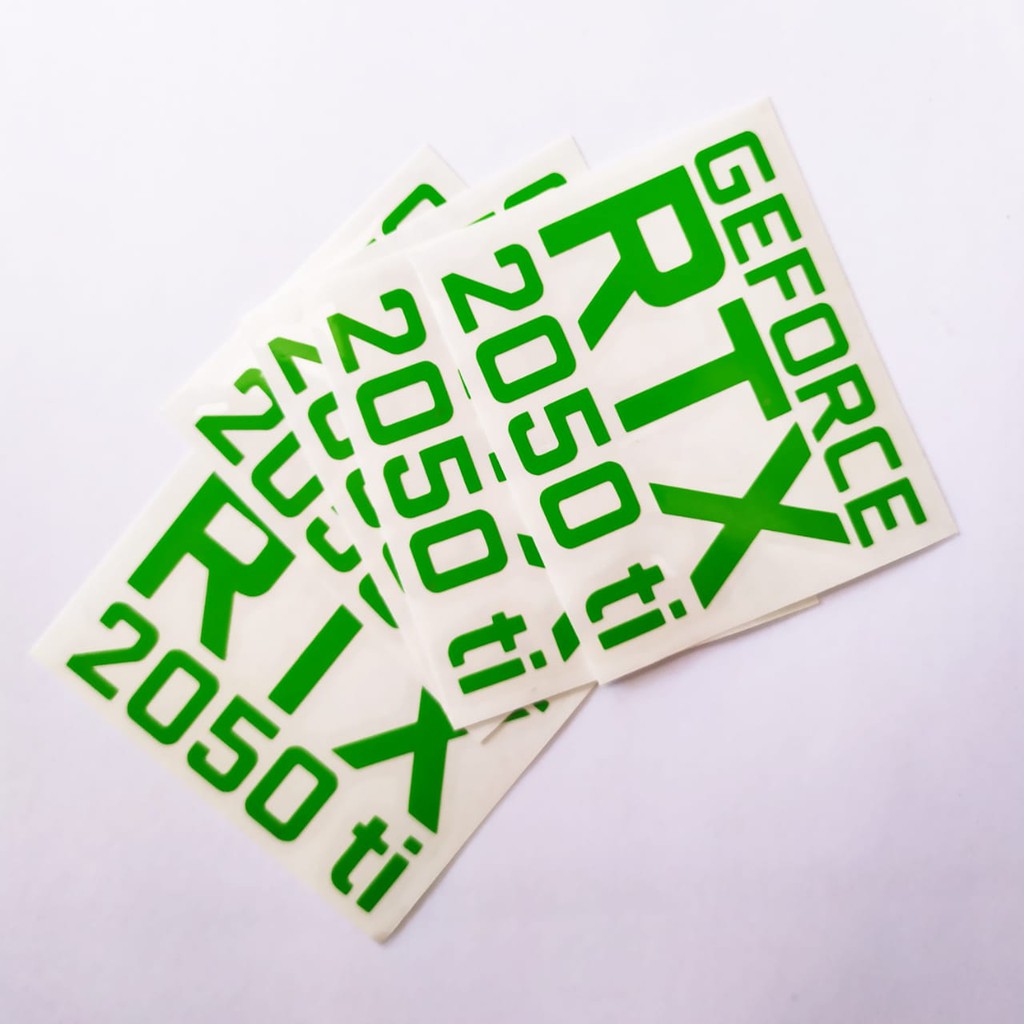NVIDIA GEFORCE RTX 2050 TI CUTTING STIKER AKSESORIES CASING PC GAMING STICKER