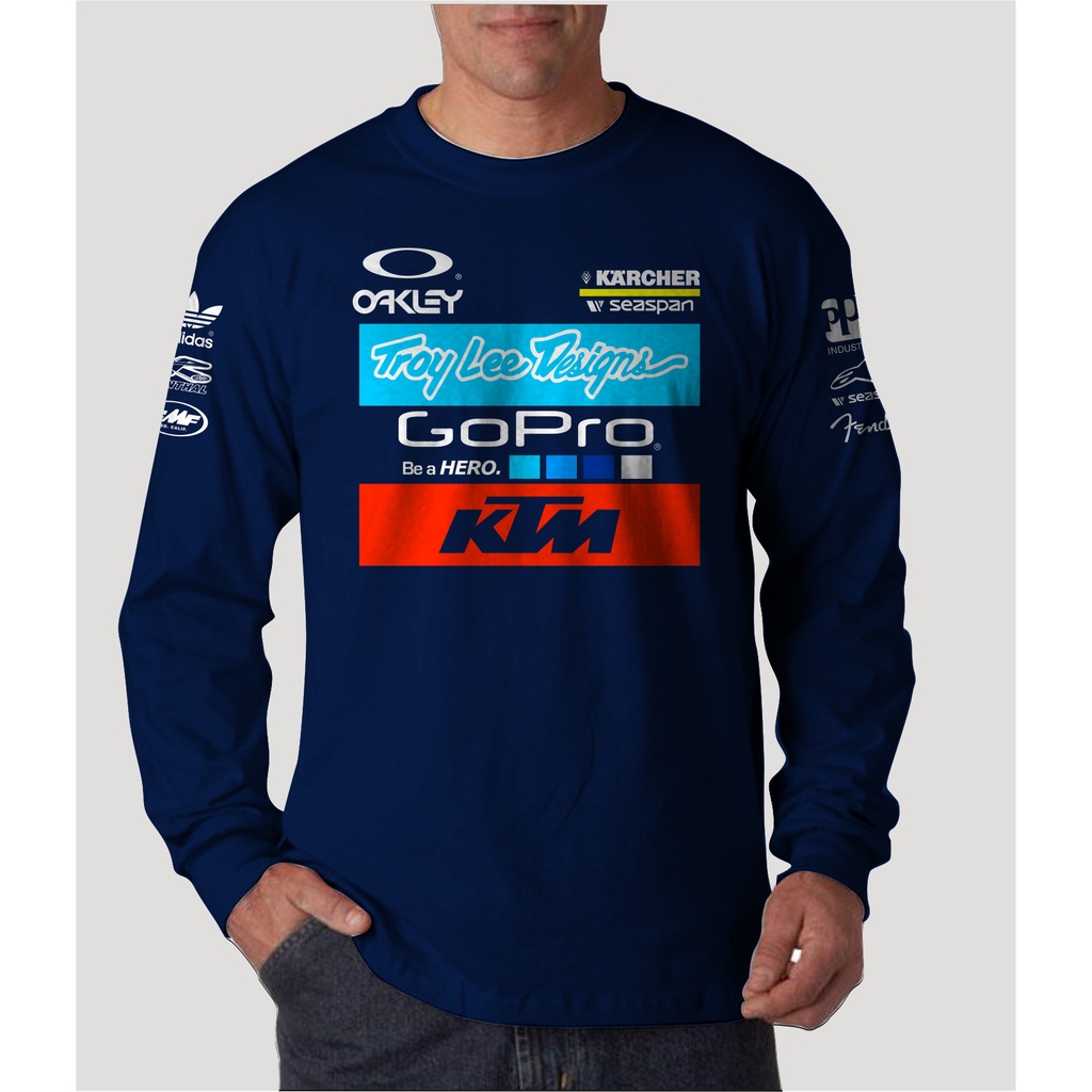 Kaos Lengan Panjang Pria & Wanita Tld Gopro Ktm Racing