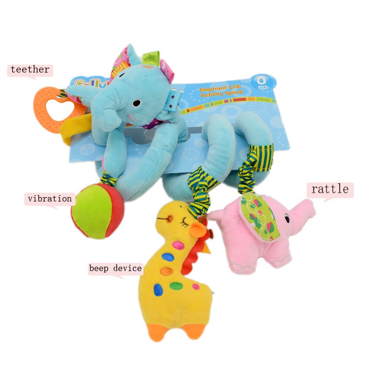 [BIG SALE] Boneka Lilit Spiral Mainan Gantung Sensori Edukasi Bayi Stroller Tempat Tidur Box Bayi