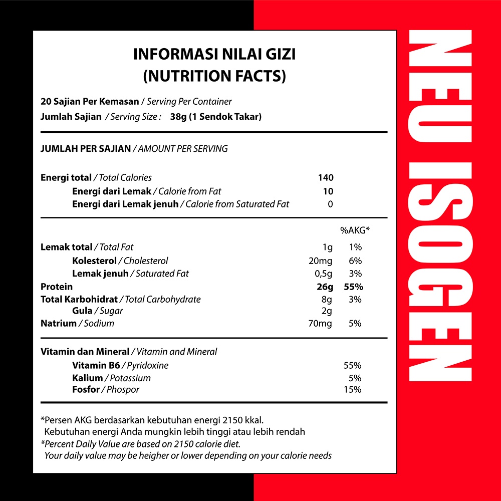 Neugen Sports Neu Isogen 20 Sachet Whey Protein Isolate