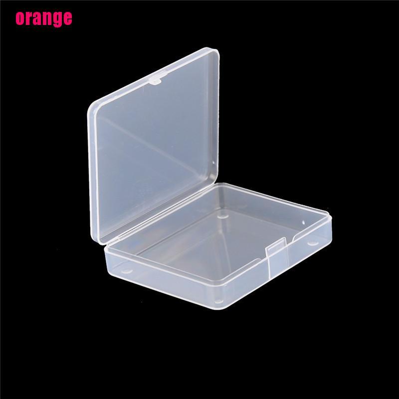 (Happy) 2pcs Kotak Penyimpanan Serbaguna Bahan Plastik Transparan Ukuran Kecil