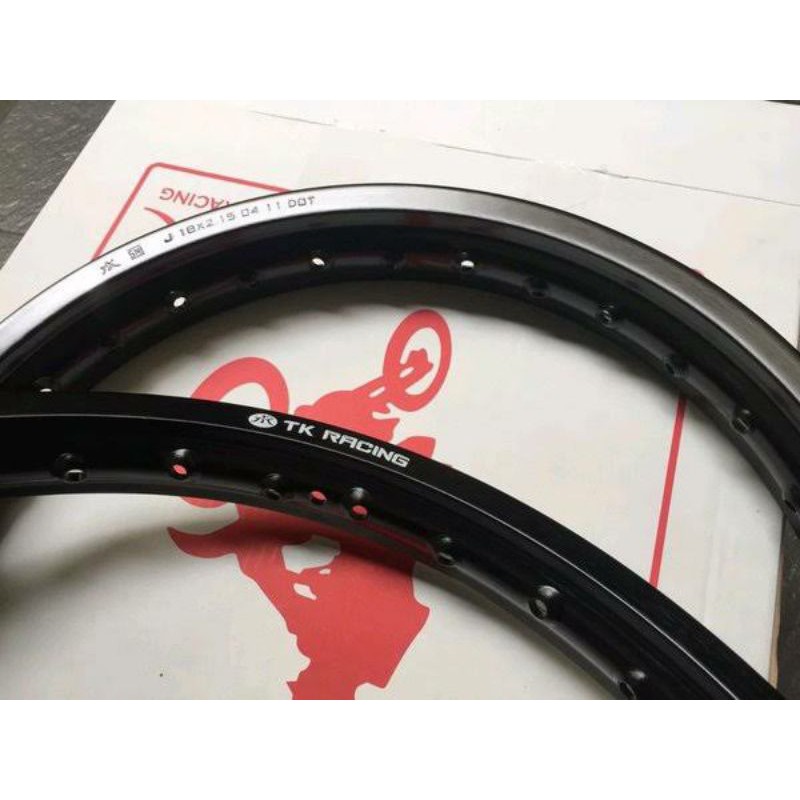 Velg TK racing japan original KLX 150 black dan silver 36 hole ring 19x160