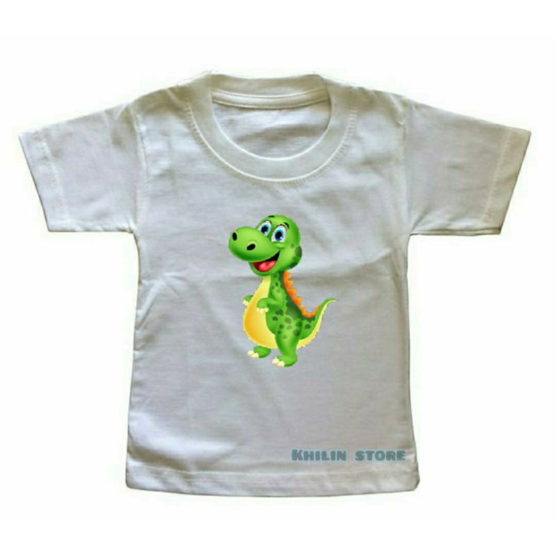 Kaos Dino1 anak usia 2-10th cwe cwo distro baju anak cwe cwo katun premium Kaos anak anak lengan pendek cwe cwo