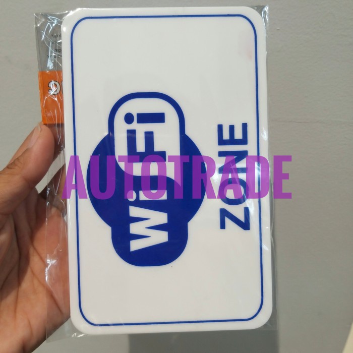 KRIS SIGN ACRYLIC LABEL STICKER ANODIZED STIKER FREE WIFI ZONE