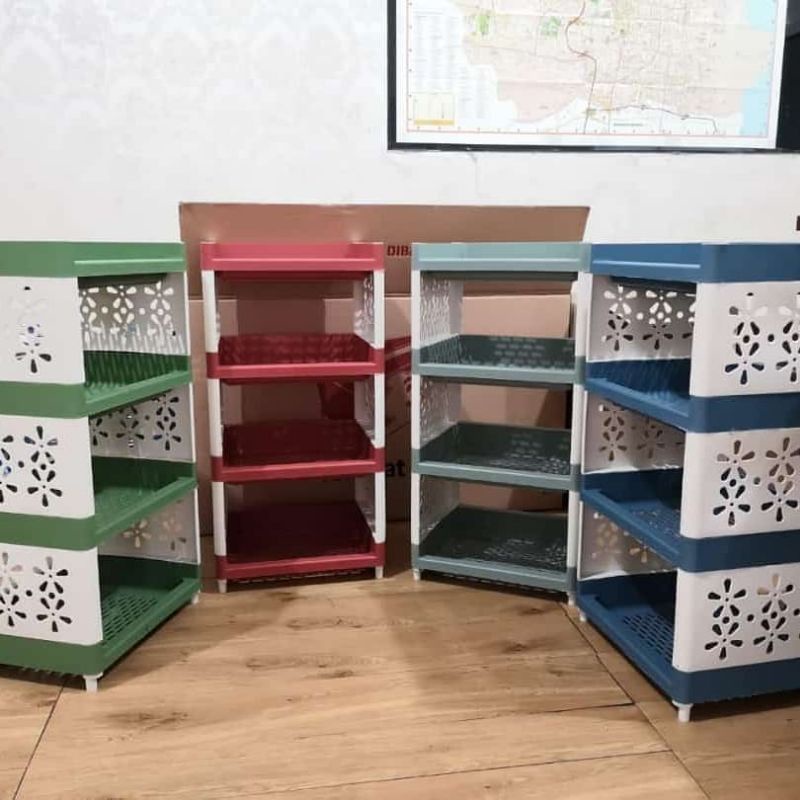 Rak 4 Tingkat / Rak Plastik 4 Susun / Rak Yoyo / Rak Plastik