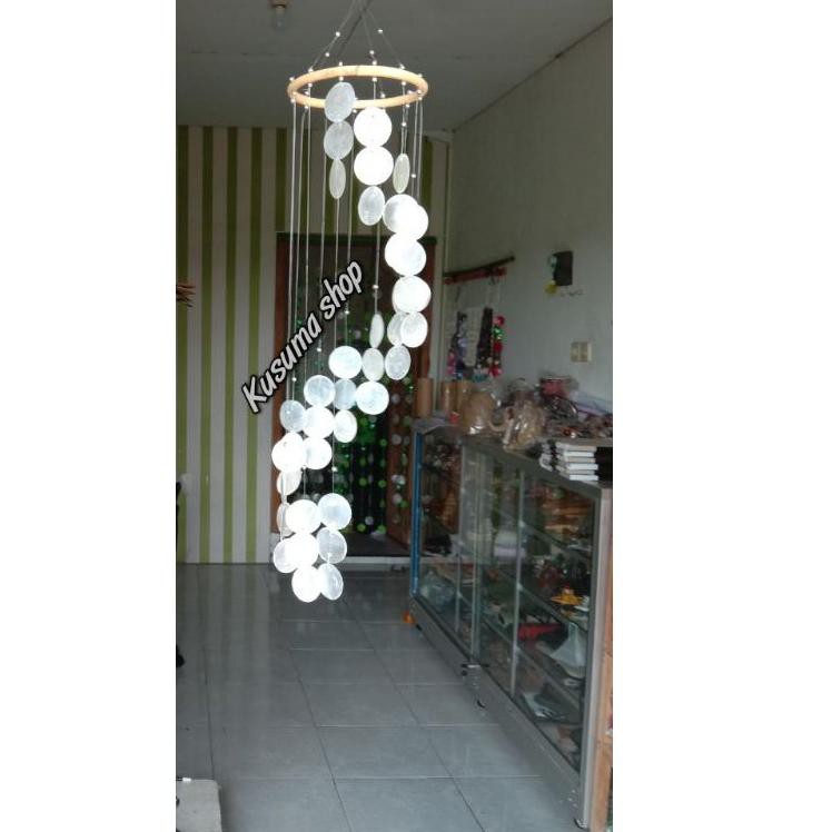 Dijamin Miring harga.. LONCENG ANGIN KERANG SIMPING / GENTA ANGIN / HIASAN GANTUNG