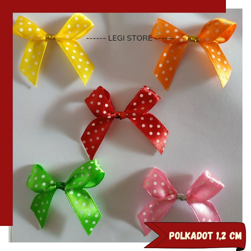

PITA TEMPEL POLKADOT 1,2 CM / APLIKASI PITA SATIN POLKADOT