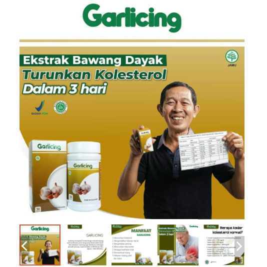 Garlicing - Original Herbal Menurunkan Hipertensi Kolesterol Kolestrol / Jantung / Kanker BPOM Ampuh