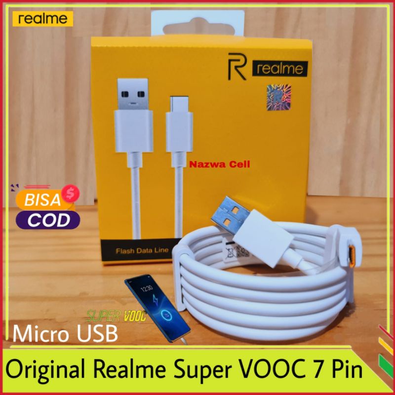 Kabel Data Realme 3 Pro Vooc Flash Charge Original 100% Micro USB