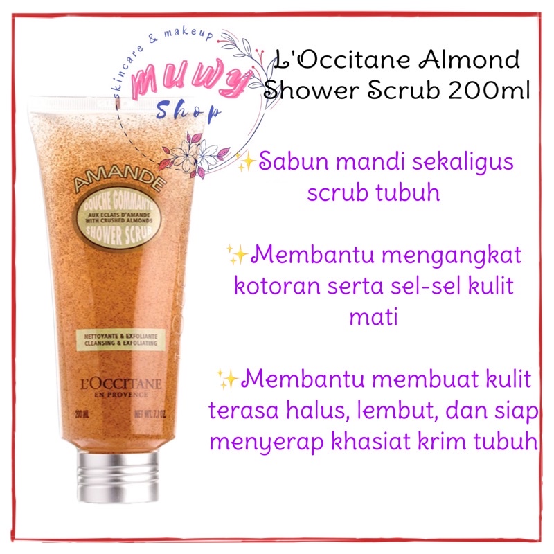 L'Occitane Almond Body Shower Scrub 200ml