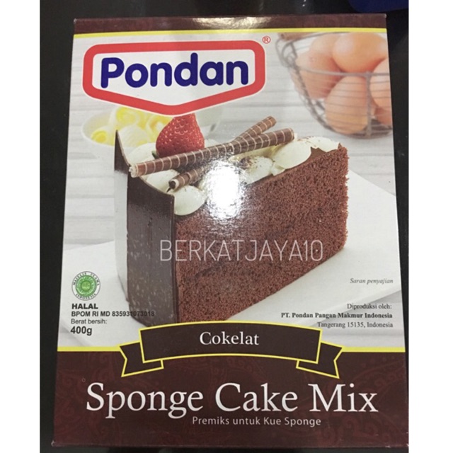 Pondan Sponge Cake mix coklat kue tepung premiks halal