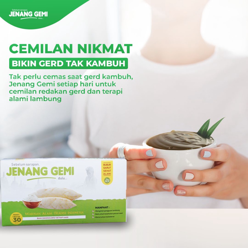 Jenang Gemi Sachet Obat Sekaligus Camilan Sehat Bebas Gluten Untuk Asam Lambung Gerd dan Gangguan Gencernaan