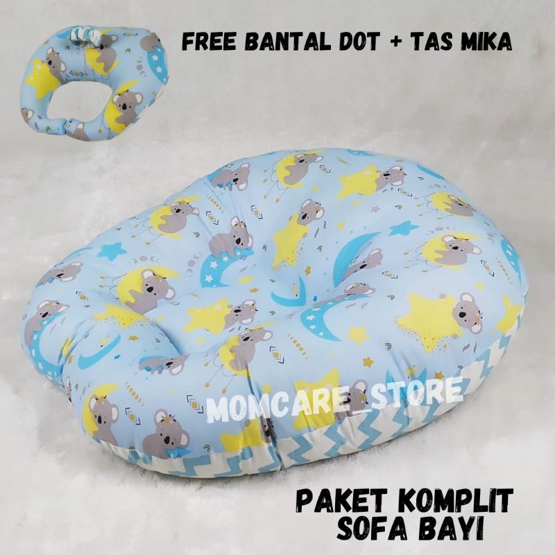 Paket komplit / Sofa bayi + Bantal dot +Tas mika-PAKETKOMPLIT#76