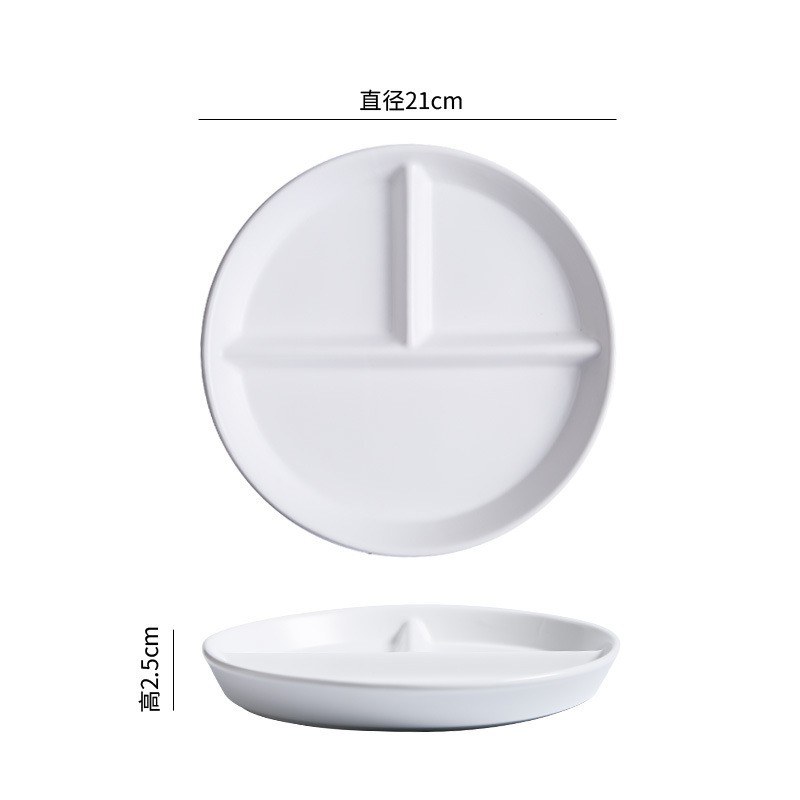 PP 28 Piring Keramik Skat Matte Porselin Piring datar Bulat Japan Korea Western Style Impor-White