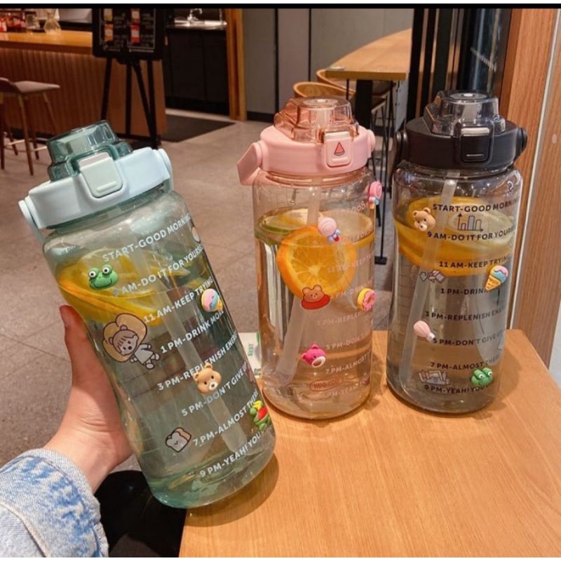 Botol Viral gemoy 2 liter bening motivasi