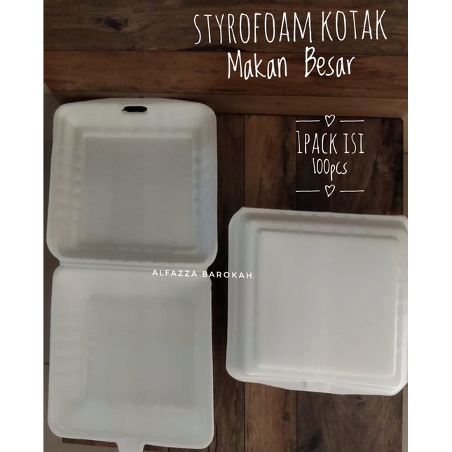 Jual Styrofoam Kotak Makan Besar Shopee Indonesia