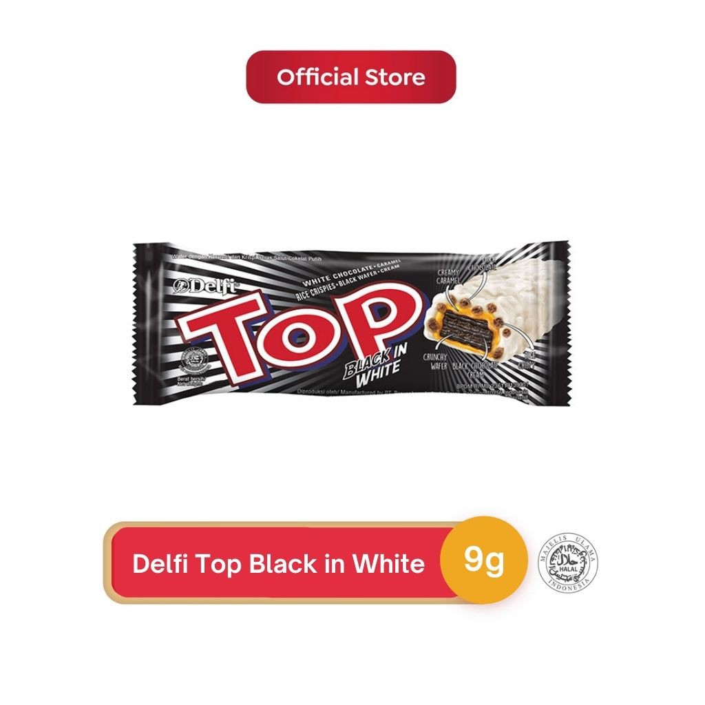 Delfi Top Black in White 9g