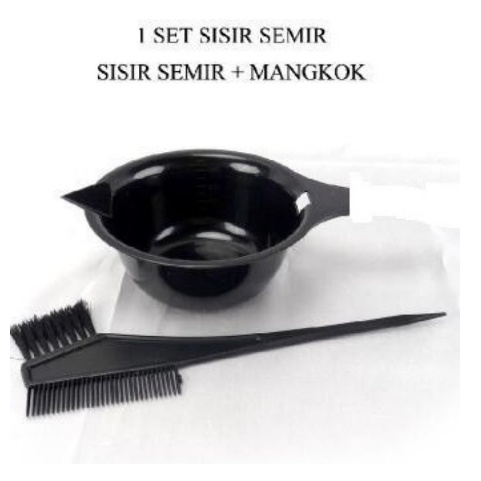 Mangkuk dan Sisir Kuas Semir Rambut Set