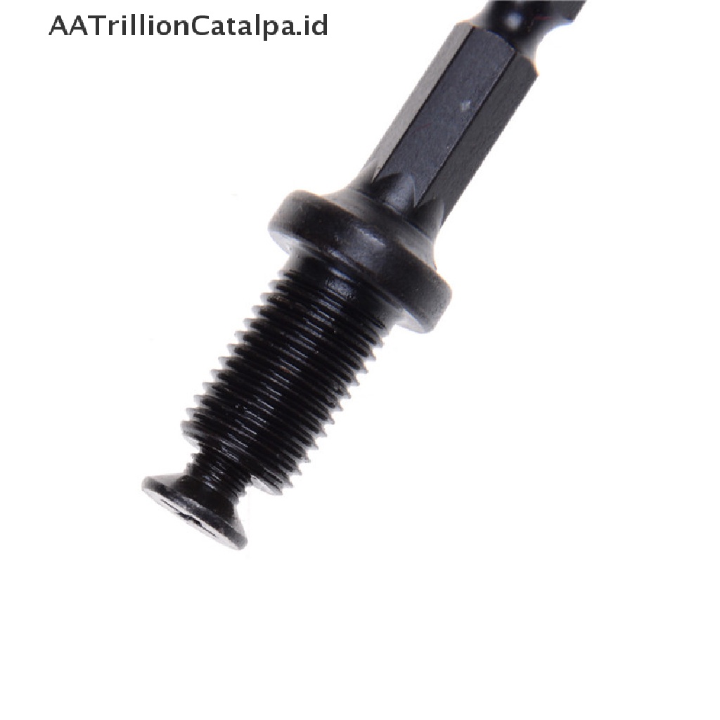 Aatrillioncatalpa Adapter Hex Shank 1 / 4 &quot;Male Thread Screw Untuk Bor Chuck 6mm 10mm 13mm 3 / 8&quot; - 24UNF