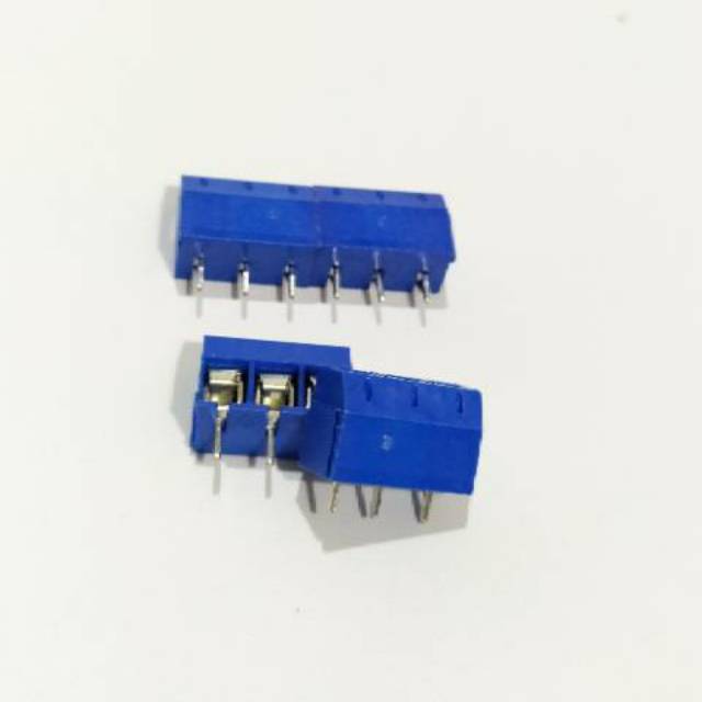 Conector block Pcb 3 pin biru konektor