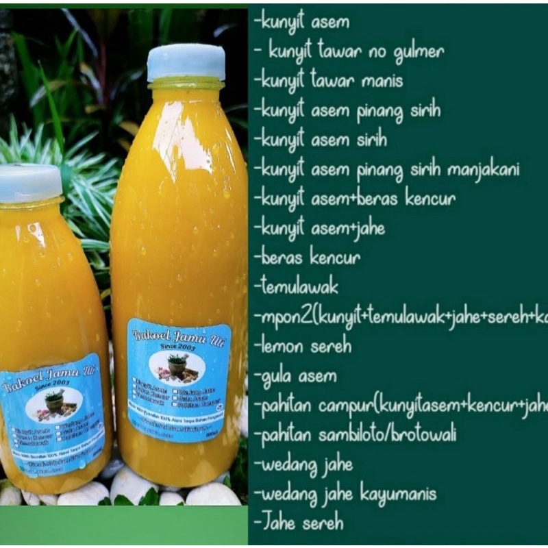 

Aneka Jamu Tradisional Fresh Tanpa Bahan Pengawet
