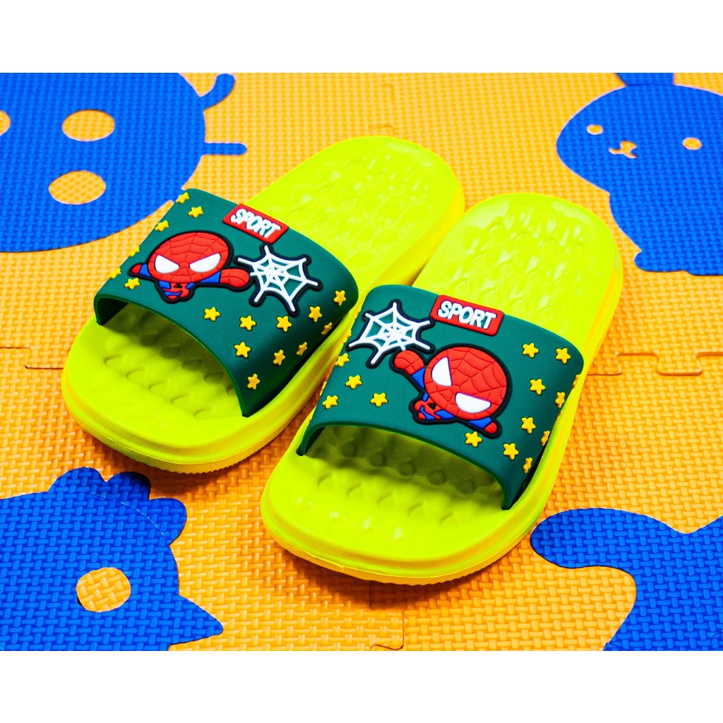 Sandal Anak Karet Motif Spiderman Slop Import - (8055) 30/35 - Sandal Anak Marvel