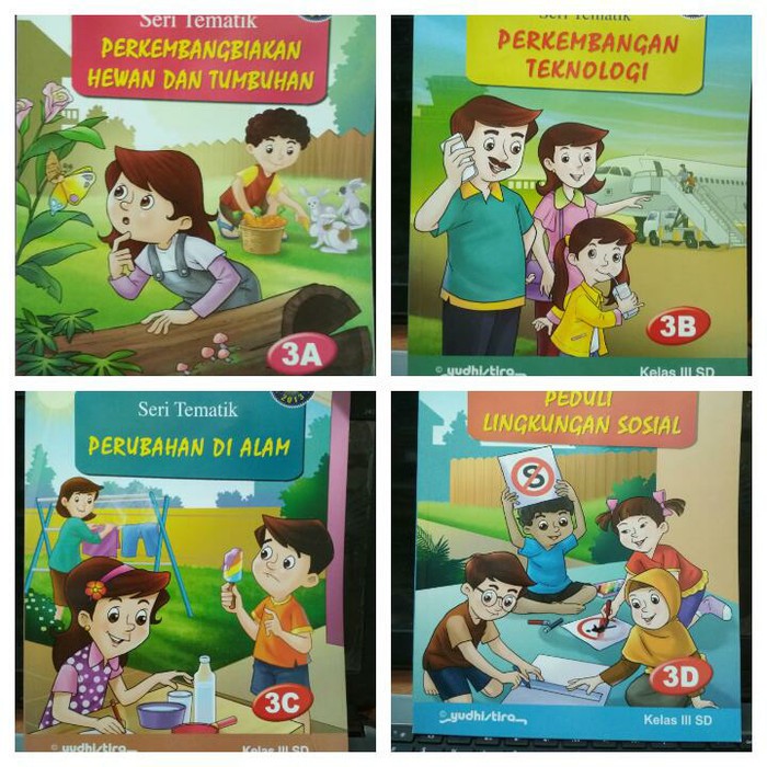 Buku kelas 3  Buku SD Tematik Yudhistira Terpadu Kelas 3 A B C D