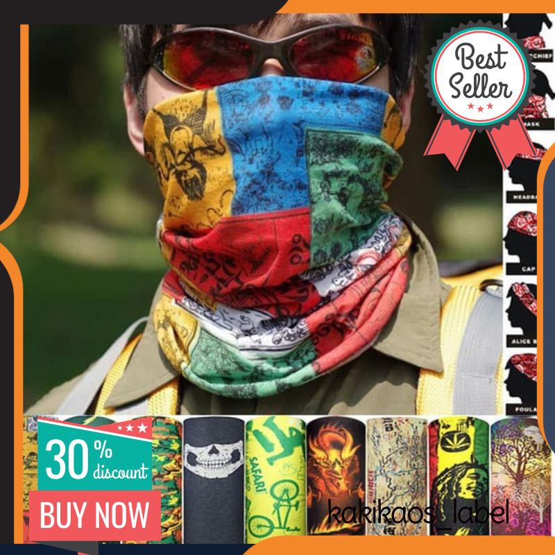 Buff Baff Bandana Slayer Syal Masker Motor Sepeda Penutup Wajah leher