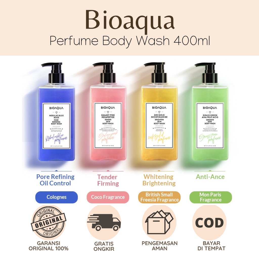 BIOAQUA Body Wash Sabun Mandi Cair 400ml