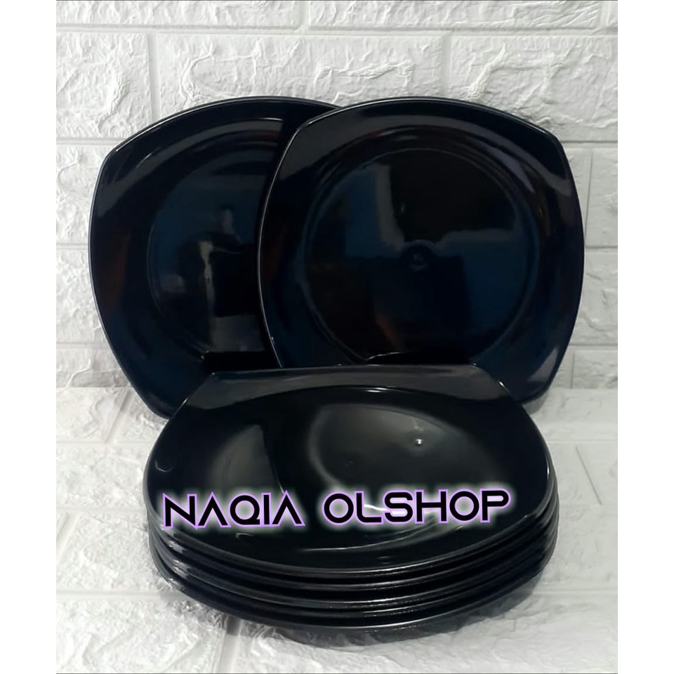 PIRING MAKAN MELAMIN 1 LUSIN KOTAK CEPER POLOS BAHAN MELAMIN 9 INCHI / PIRING MAKAN KOTAK