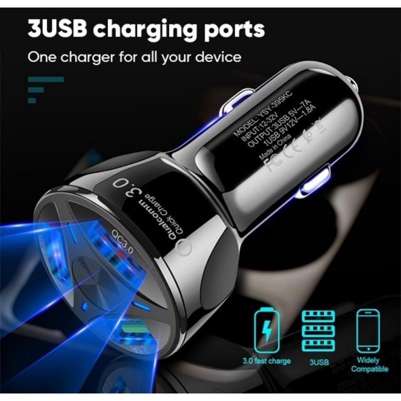 Charger Car / Batok Charger Mobil Qualcomm 3.0 Fast Charger Universal