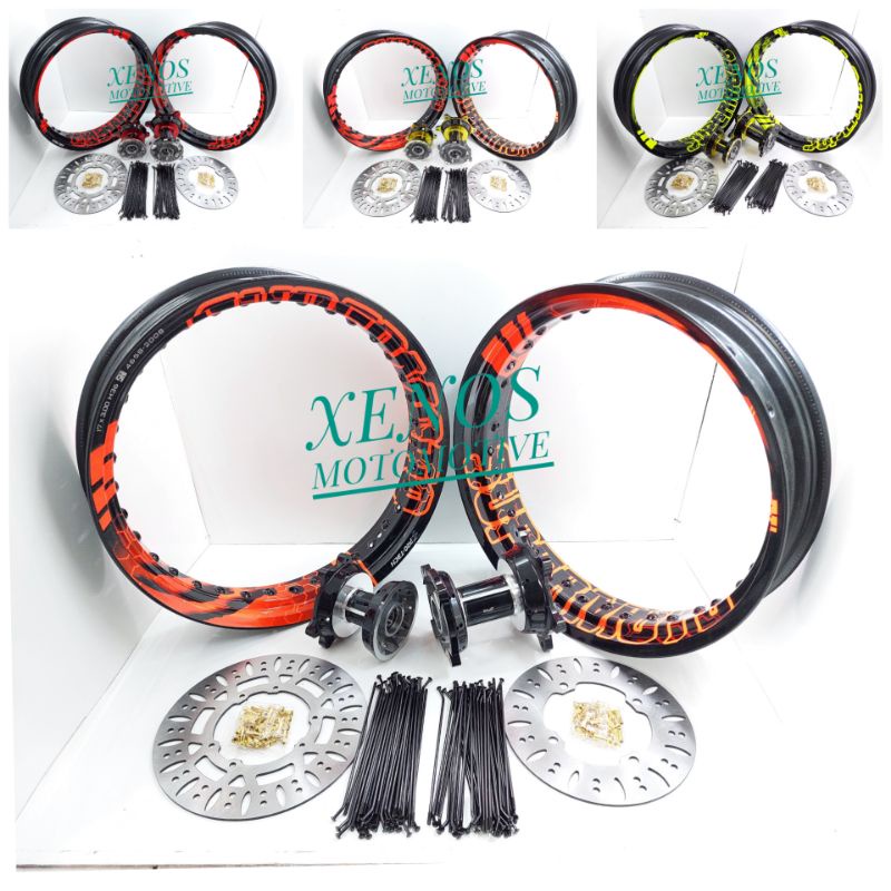 VELG RIM SET SUPERMOTO CRF 150 VELG JARI JARI SET HONDA CRF 150