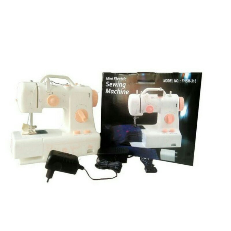 MESIN JAHIT MINI FHSM-318 PORTABLE BISA JAHIT MAJU MUNDUR