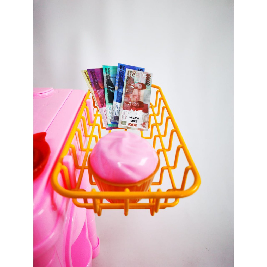 PROMO MAINAN ANAK EDUKASI KERANJANG TROLLY BELANJA SUPERMARKET MEGAMART SATU SET TERMURAH 140 MESIN KASIR MAINAN-7