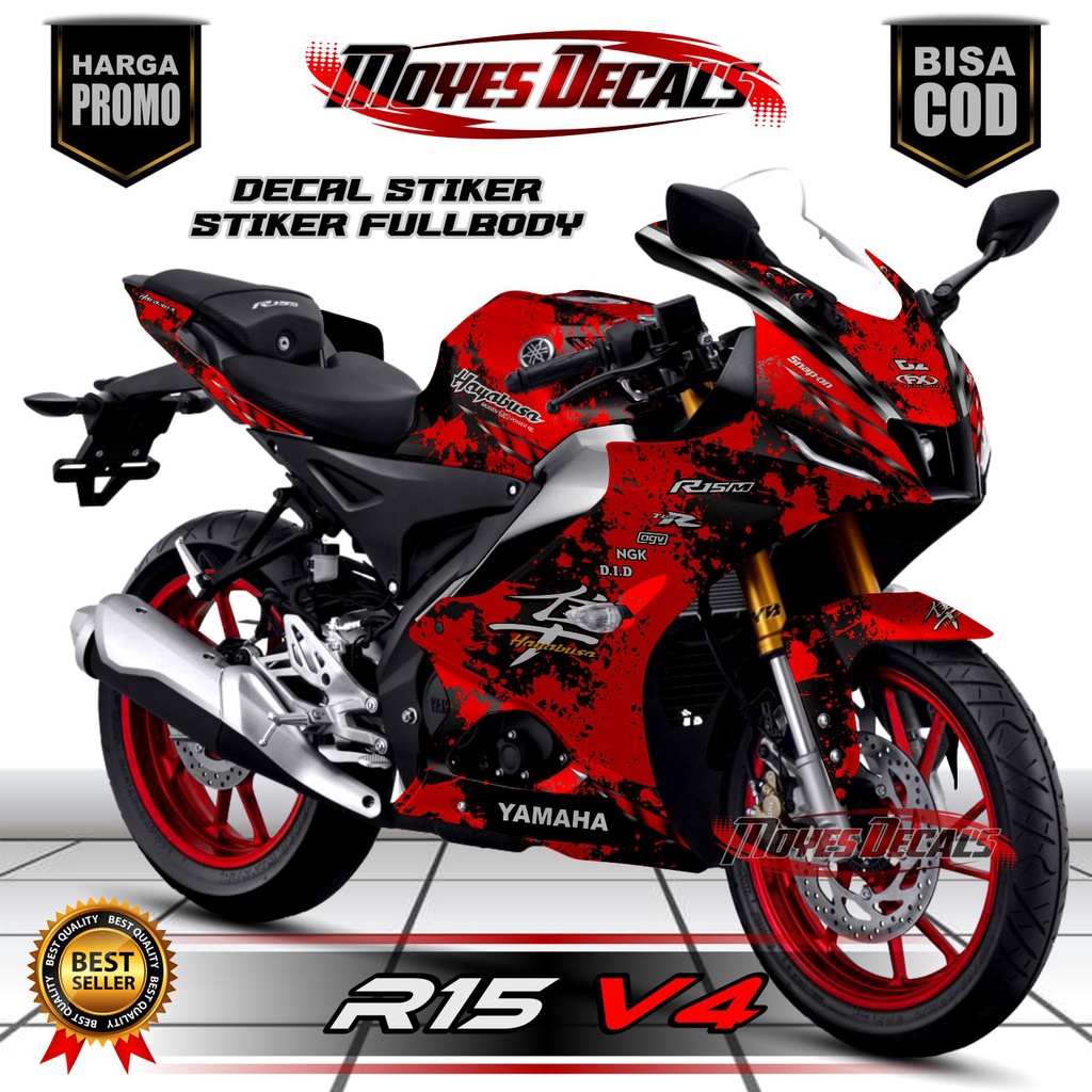 COD Decal stiker striping r15 v4 hayabusa stiker motor r15 v4 stiker yamaha r15 v4 stiker r15 stiker