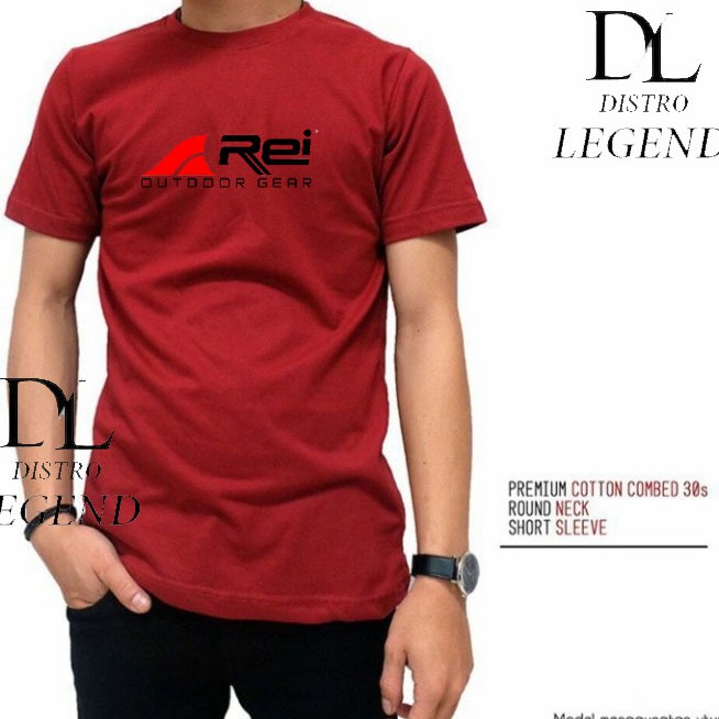 kaos Rei tex  merah  hitam  Kaos TERLARIS Kaos distro pria 