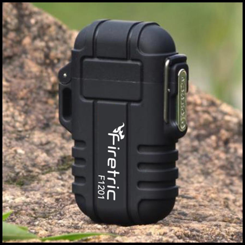 Firetric Explorer Korek Api Elektrik Pulse Plasma Cross Arc Lighter Waterproof F1201 Hitam Grab