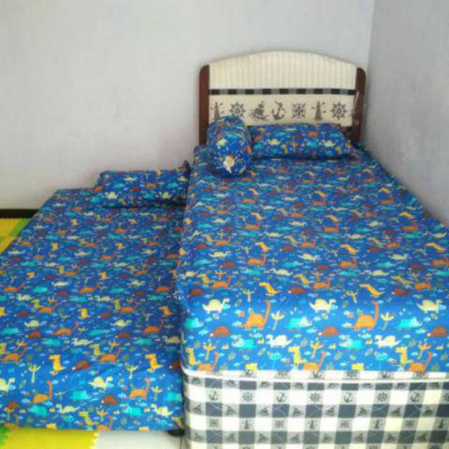 Sprei bed sorong / sprei bed 2 in 1 chat untuk pilih  motif