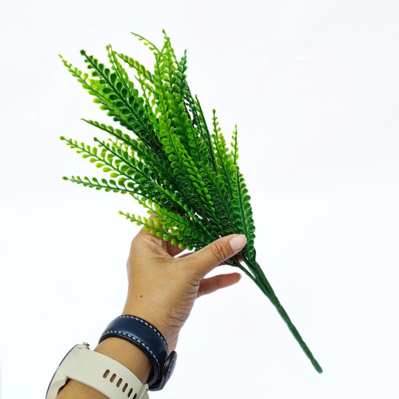 Daun Plastik Pakis Petai Mini AL27 Bracken Fern Tanaman Semak Paku Hiasan Seserahan Hantaran Hampers