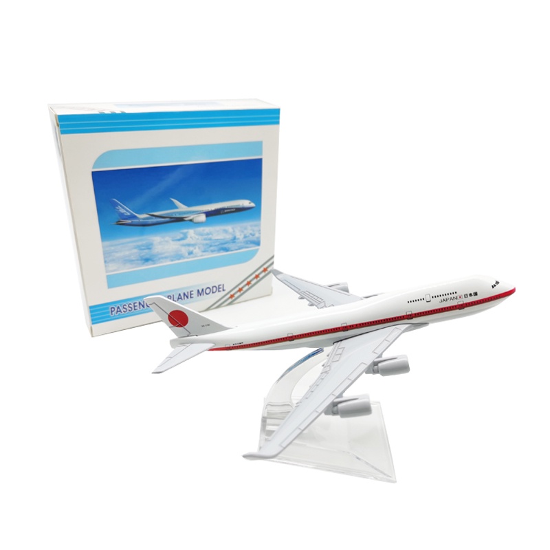 Miniatur Diecast Pesawat President Boeing 747 B747 Jepang Bahan Metal Dengan Stand Display