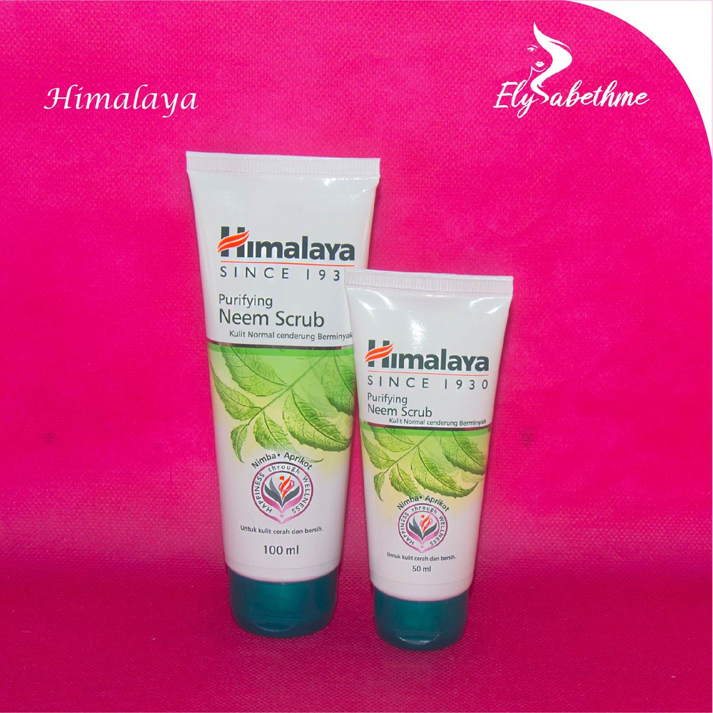 ✿ELYSABETHME✿ ᕼIᗰᗩᒪᗩYᗩ BUY 1 GET 1 himalaya purifying neem scrub wajah peeling untuk kulit berjerawat bahan alami